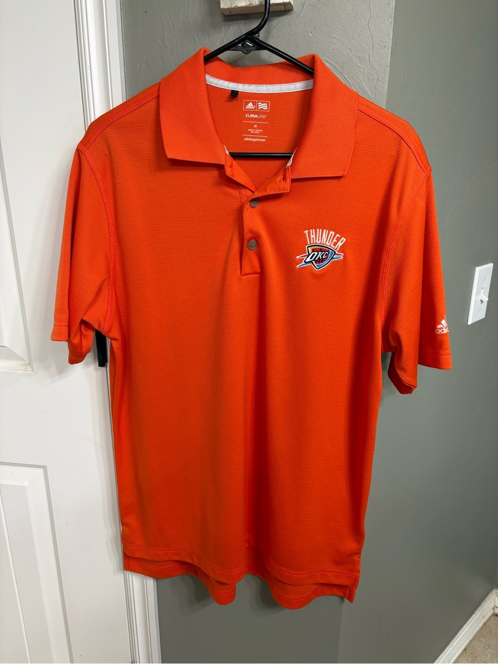 adidas Orange Oklahoma City Thunder Polo Shirt